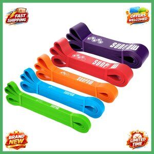 Heavy Duty Pull Up Assistance Bands Set of 5 Resistance Workout Fitness